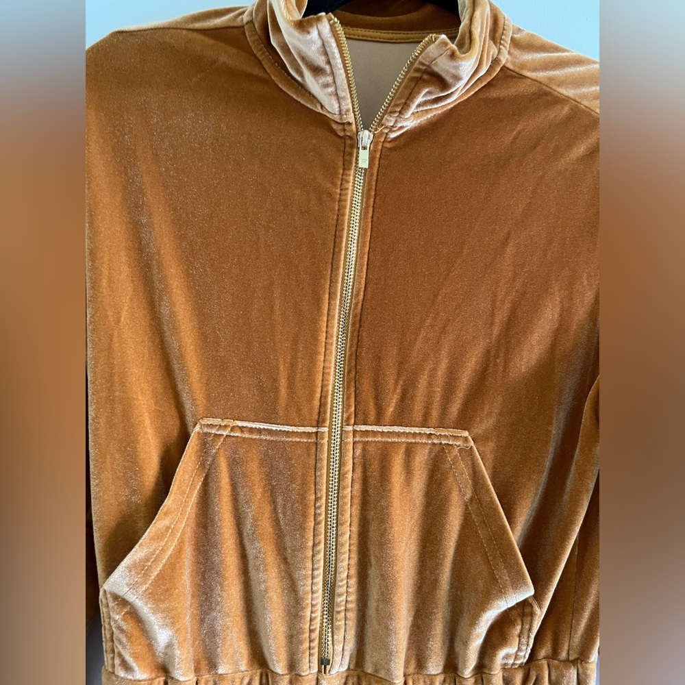 Fabletics Orange Velvet Jumpsuit - Picture 4 of 10
